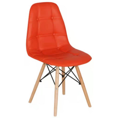 Pu leather  beech wooden legs  for dining room chair
