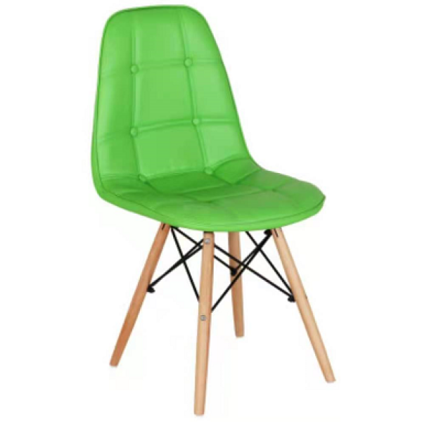 Pu leather wooden legs dining room chair
