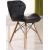 Pu leather seating beech wooden legs Dining chair