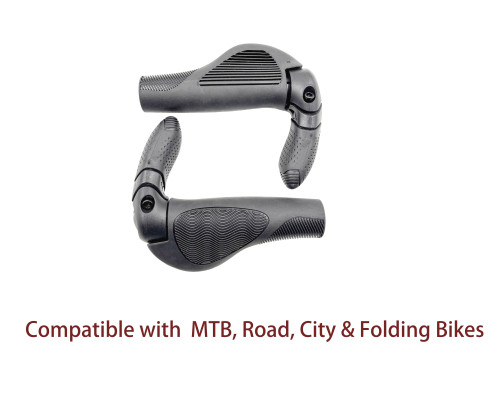 Bike Grips Integrated Bar End PP Inner Tube TPE Soft Rubber Anti-Slip Hand Rest MTB Flat Bar Road City Folding Bike Grip  Bicycle Grip