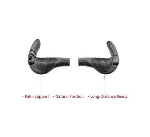 Bike Grips Integrated Bar End PP Inner Tube TPE Soft Rubber Anti-Slip Hand Rest MTB Flat Bar Road City Folding Bike Grip  Bicycle Grip