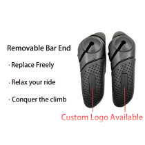 Bike Grips Integrated Bar End PP Inner Tube TPE Soft Rubber Anti-Slip Hand Rest MTB Flat Bar Road City Folding Bike Grip  Bicycle Grip