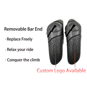 Bike Grips Integrated Bar End PP Inner Tube TPE Soft Rubber Anti-Slip Hand Rest MTB Flat Bar Road City Folding Bike Grip Bicycle Grip