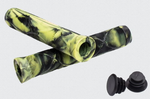 Anti-Slip Bicycle Handlebar Rubber TPE Grips Wholesale Colorful Two-Colors Combination Fashionable BMX Bicycle Handlebar Grip