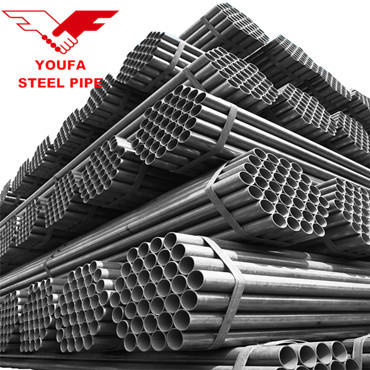 Mild Carbon Steel Straight ERW Welded Black Steel Round Pipe