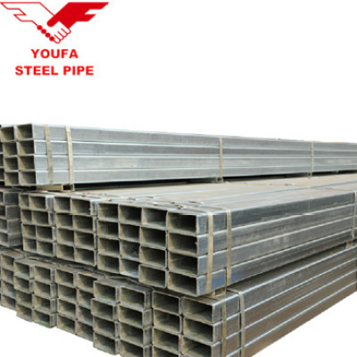Youfa brand hollow section galvanized square and rectangular steel pipe and tube
