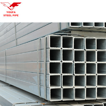 hot dip galvanized square tubes gi hollow section Tianjin Youfa factory steel pipe