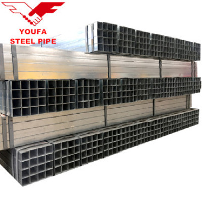 hot dip galvanized square tubes gi hollow section Tianjin Youfa factory steel pipe