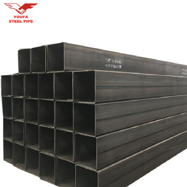 China Youfa Factory  Welded Black Square Rectangular Steel Tube Square Rectangular Hollow Section Pipe