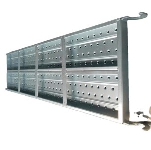 Galvanized scaffold steel plank catwalk in layher style for Ring lock scaffolding System