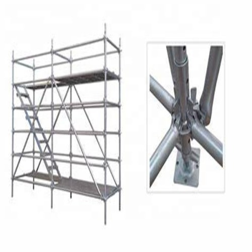 Galvanized Construction Stair Building Ringlock Scaffolding Tower For Aerial Work