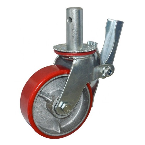 Adjustable mobile frame system scaffolding caster wheels 8 inch
