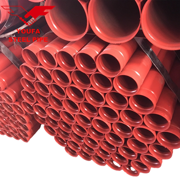 YOUFA factory Red Painted Groove End Fire Fighting  ERW Steel Pipe