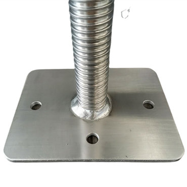 Adjustable steel jack base scaffolding u head screw jack base with nuts