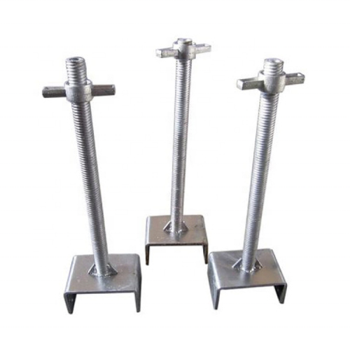 Good quality steel screw adjustment scaffolding jack and base plate prop