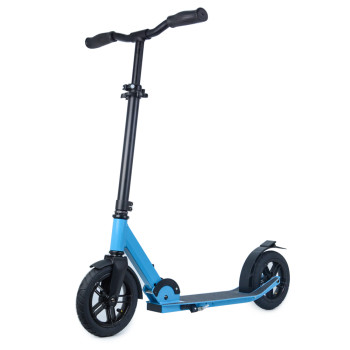 Painted surface  foldable aluminum adult kick scooter with air tyre 2 wheels