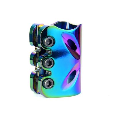 Factory Price CNC Neo Chrome Pro Stunt Scooter Clamp with 3 bolts