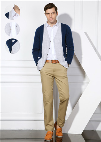 neue Mode 100% reine Kaschmir Herren Strickjacke mit mehreren Farben