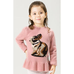 розовый цвет милая девушка кашемировое платье свитер с рисунком кролика