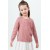 Wholesale pink color cute girl special rib cashmere sweater with round neck China manufacturer