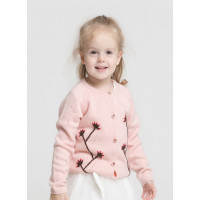 Wholesale kid embroidery pure cashmere cardigan for fall winter china manufacturer