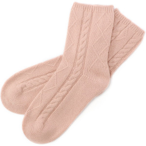 Wholesale China manufacturer sustainable pure cashmere knitted socks with high quality for women
