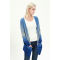OEM factory long sleeve pure cashmere ladies cardigan with dip dye printing China factory