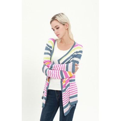 cardigan à manches longues en soie de cachemire pour femmes avec plusieurs couleurs