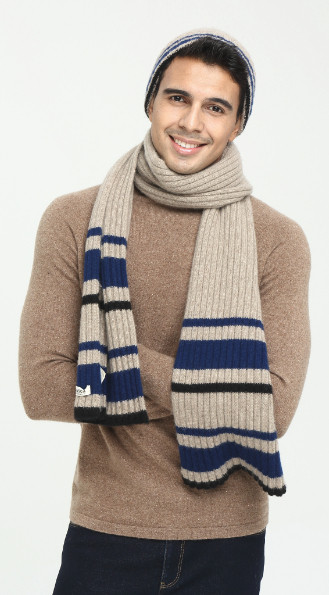 nuevo y último diseño de moda de lujo 100% pura bufanda de cachemira para hombres