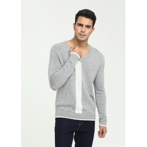 100% чистый кашемировый свитер с длинными рукавами для мужчин