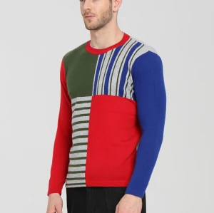 Wholesale original design high quality pure cashmere men sweater with multi colors China factory