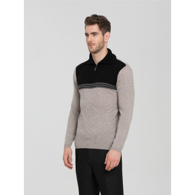 Wholesale fashion pure cashmere men sweater with multi colors OEM China supplier
