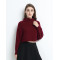 Wholesale fashion 100% cashmere women sweater with red color China supplier
