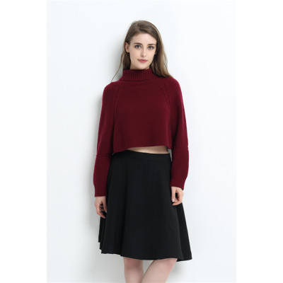 moda 100% cachemir suéter de mujer con color rojo