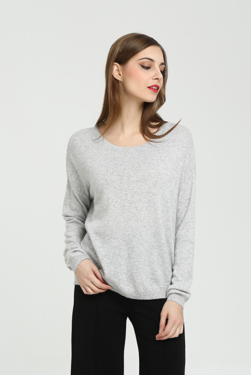 модный дизайн чистый кашемировый женский свитер с сплошным цветом