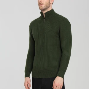 OEM fashion design 100% pure cashmere men cardigan with green color China supplier