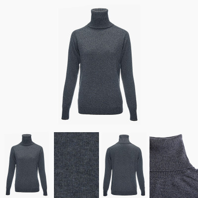 OEM factory turtle neck pure women cashmere sweater with solid color wholesale