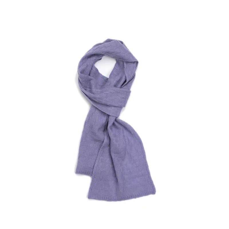 gril's solid colour pure cashmere scarf for fall winter
