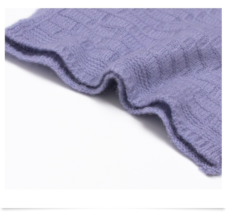 gril's solid colour pure cashmere scarf for fall winter
