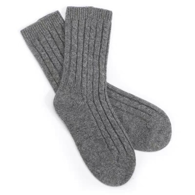 Wholesale High-end Non-slip light weight wool cashmere knit floor lounge bed socks