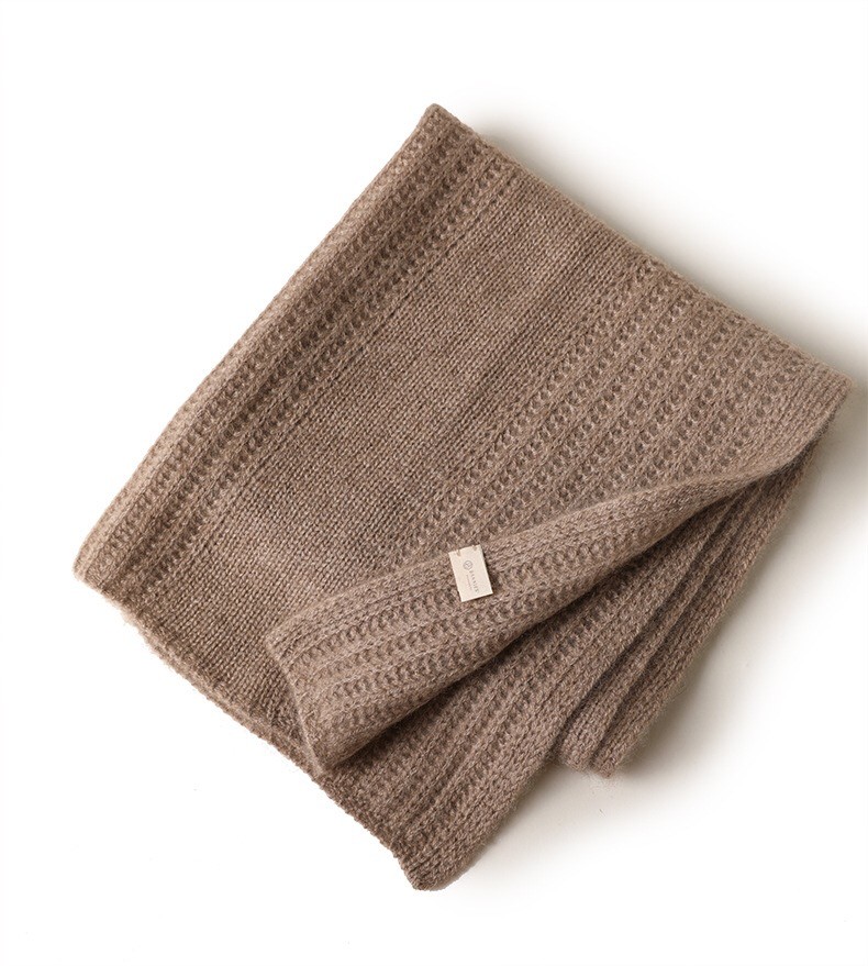 new design 100% pure cashmere coffee rib blankets for babies