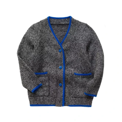 wholesale boy cashmere cardigan sweater in multi colors with pockets China vendor