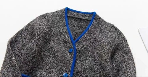 wholesale boy cashmere cardigan sweater in multi colors with pockets China vendor