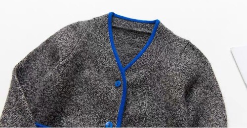 suéter tipo cardigan de cachemira para niño en varios colores con bolsillos