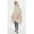 Custom design long style pure cashmere women poncho with knitted patterns wholesale