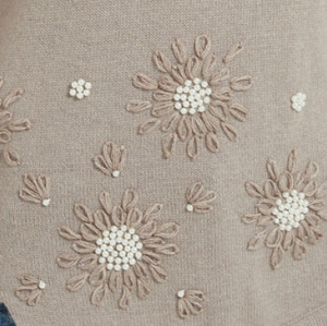 suéter de mujer de cachemir puro de nueva temporada con bordado a mano