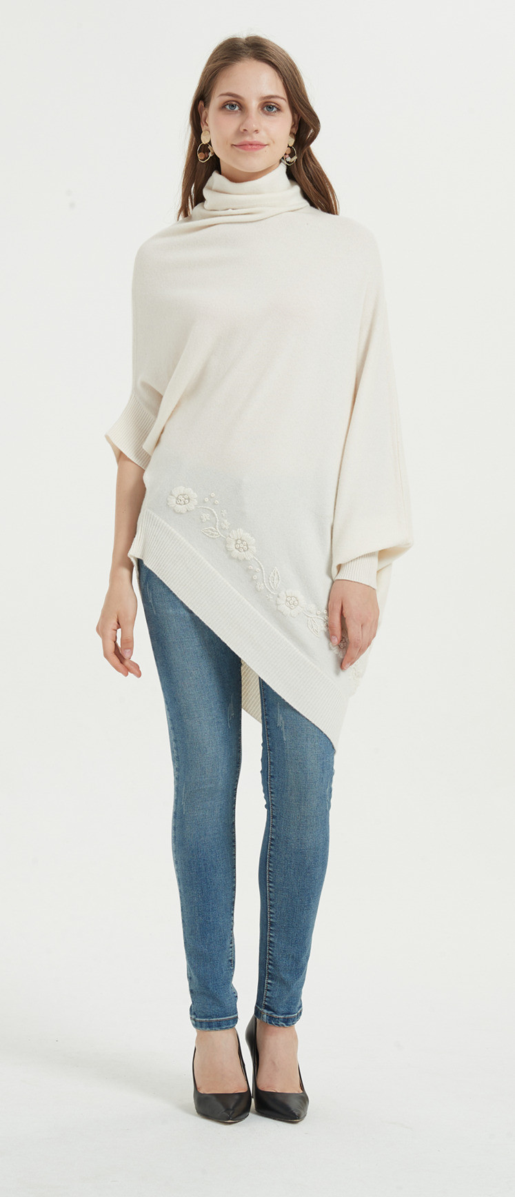 poncho da donna in cashmere