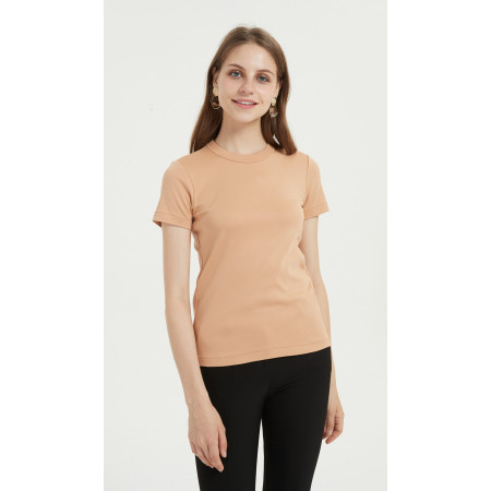 OEM casual cotton blend women tshirt with several colors available China manufacturer