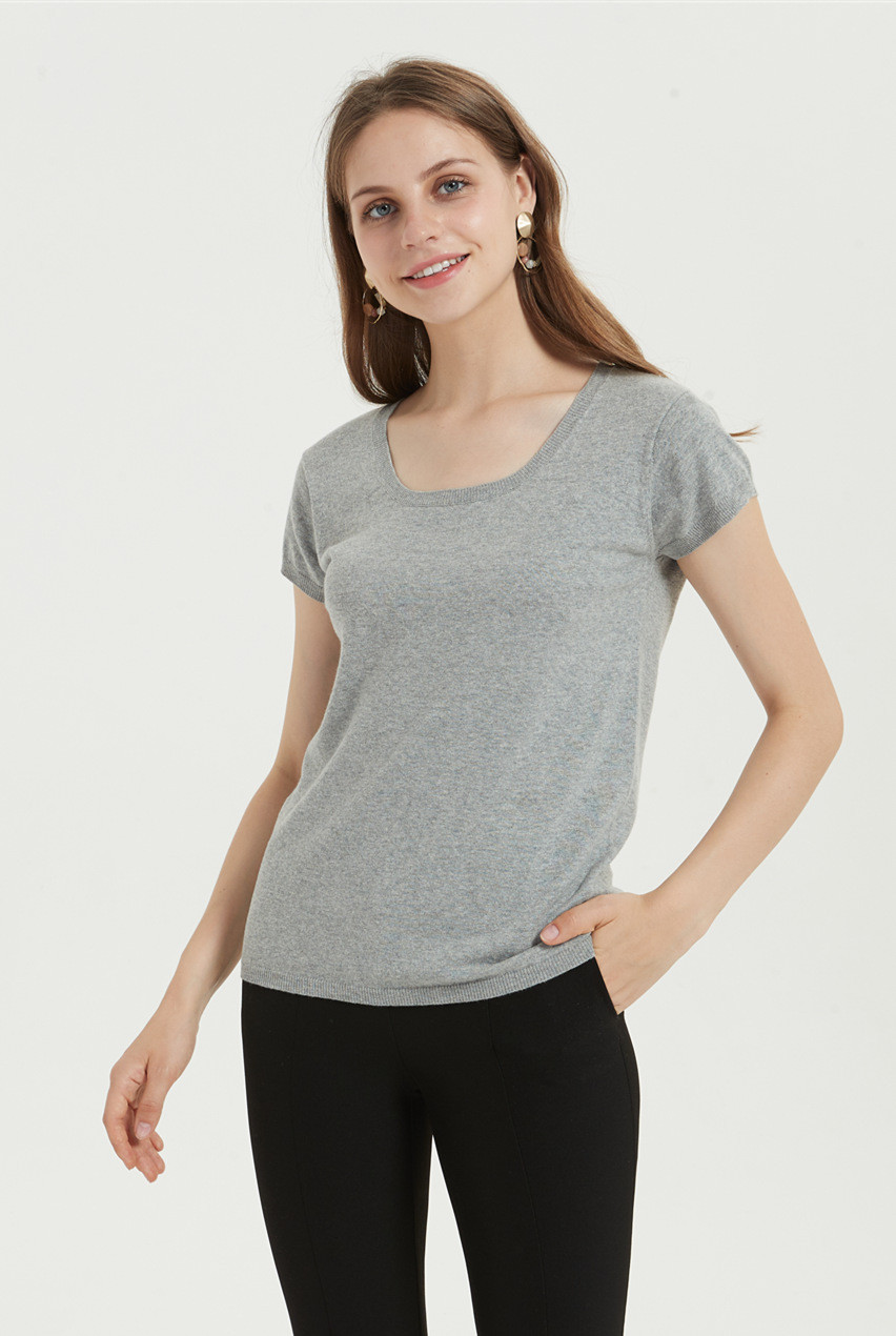 camiseta de mujer en mezcla de algodón