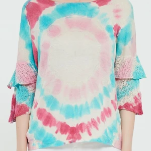 High quality  women latest tie dye printing silk cashmere sweater in reasonable price
